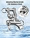 HZSIFU 4pcs Snap Shackle for Sailing Halyard, 3.5 Inch Clevis Swivel Jaw, 316 Stainless Steel Quick Release for Sailing Rigging Shackles Marine Hardware