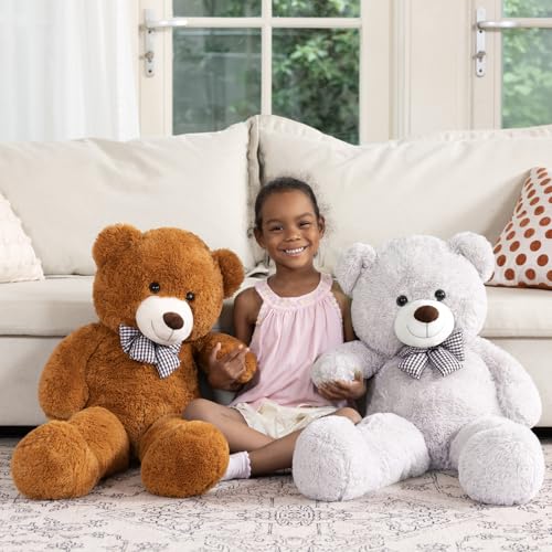 Image of MaoGoLan Giant Teddy Bear Plush Toy - Ultra Soft & Cute Large Stuffed Animal 39 inches, Perfect for Baby Showers, Birthdays, Valentines Day Gifts (Kids, Couples, Family),Gray