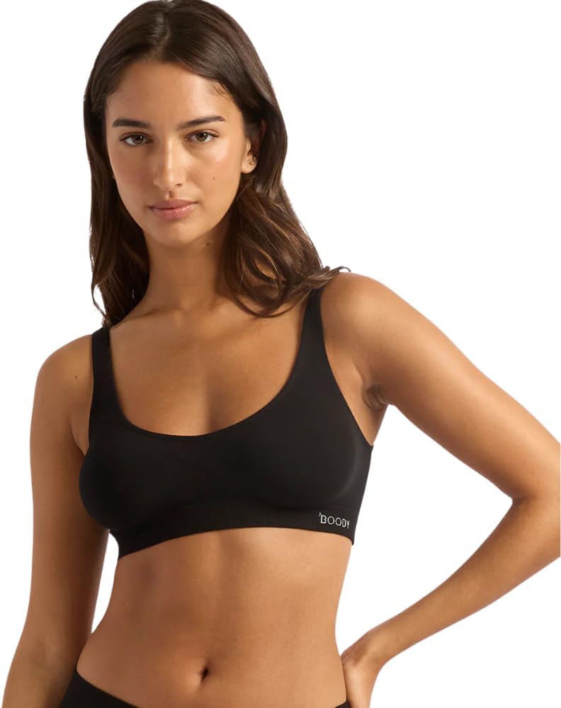 Seamfree Crop Bra -Seamless Bralette -No Padding, Clips, Fastenings, Wires -Bamboo Viscose -Low-Medium Support Pull-On