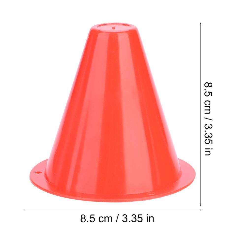 Cônes de trafic d'entraînement 10 pcs Football Cônes Marqueurs Barrières Plastique Accessoire