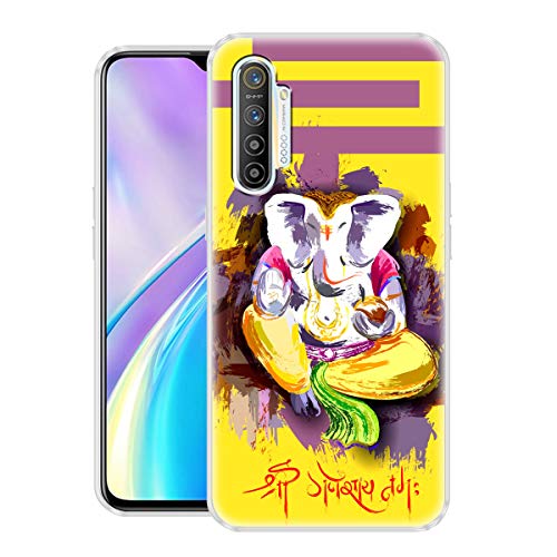 Image of Fashionury inchSHRI GANESHAYE Namah Soft Silicon Lightweight Slimfit Printed Back Cover for Realme XT