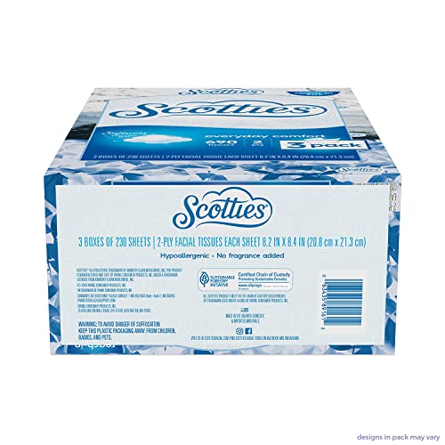 Scotties Everyday Comfort Facial Tissues, 230 Count (Pack Of 3) #TOP2