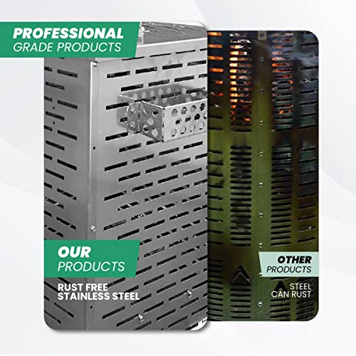 Professional Grade Products 9900000 Burn Box, 23 Inch 20 Gallon Heavy Gauge Stainless Steel Burn Barrel Yard Waste Incinerator Cage With Lid For Paper Leaf Trash Wood And Backyard Bonfires thumb #4