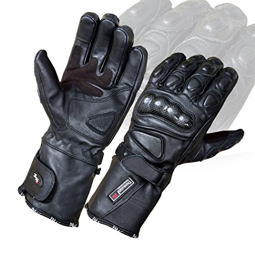 Thermal Waterproof Motorbike Motorcycle Gloves Carbon Knuckle Protection (S)