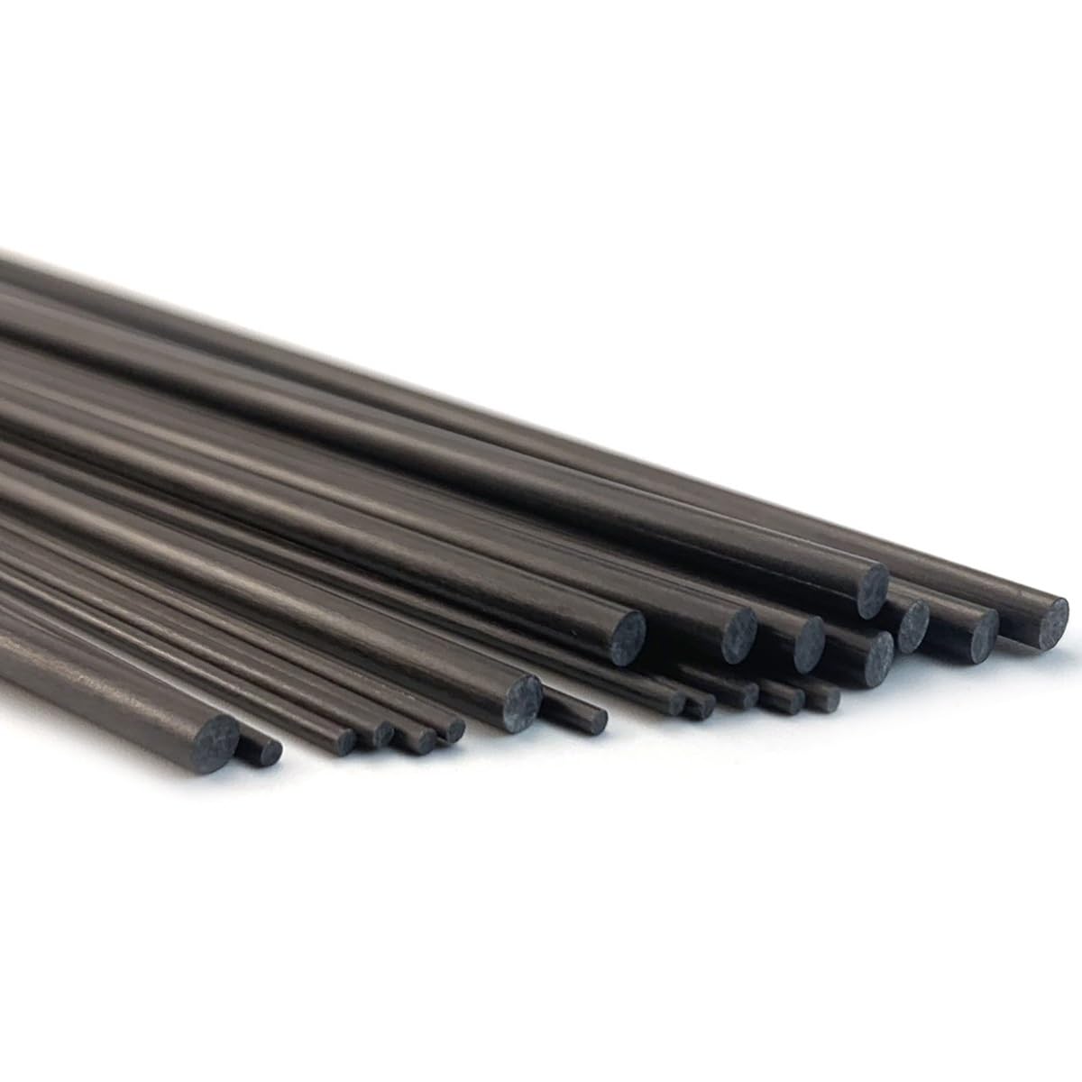 Carbon Fiber Round Rod Dia 1MM 2MM 3MM 4MM 5MM 6MM 0.5M High Strength Light Weight DIY Composite Accessory for RC Airplane(10Pcs 2.0x500mm)