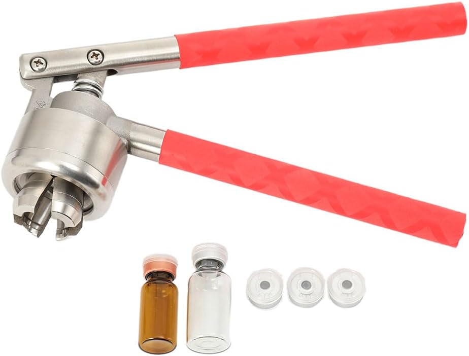 Manual Perfume Crimper & Capping Tool - Stainless Steel Capping Tool for 13mm Aluminium Caps, Perfume Bottle Sealer for Vials, Essential Oils, Labs & DIY