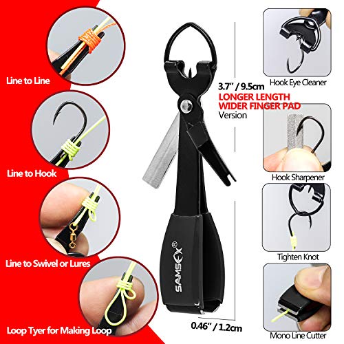 image for SAMSFX Fly Fishing Knot Tying Tools Quick Knot Tool for Fishing Hooks,