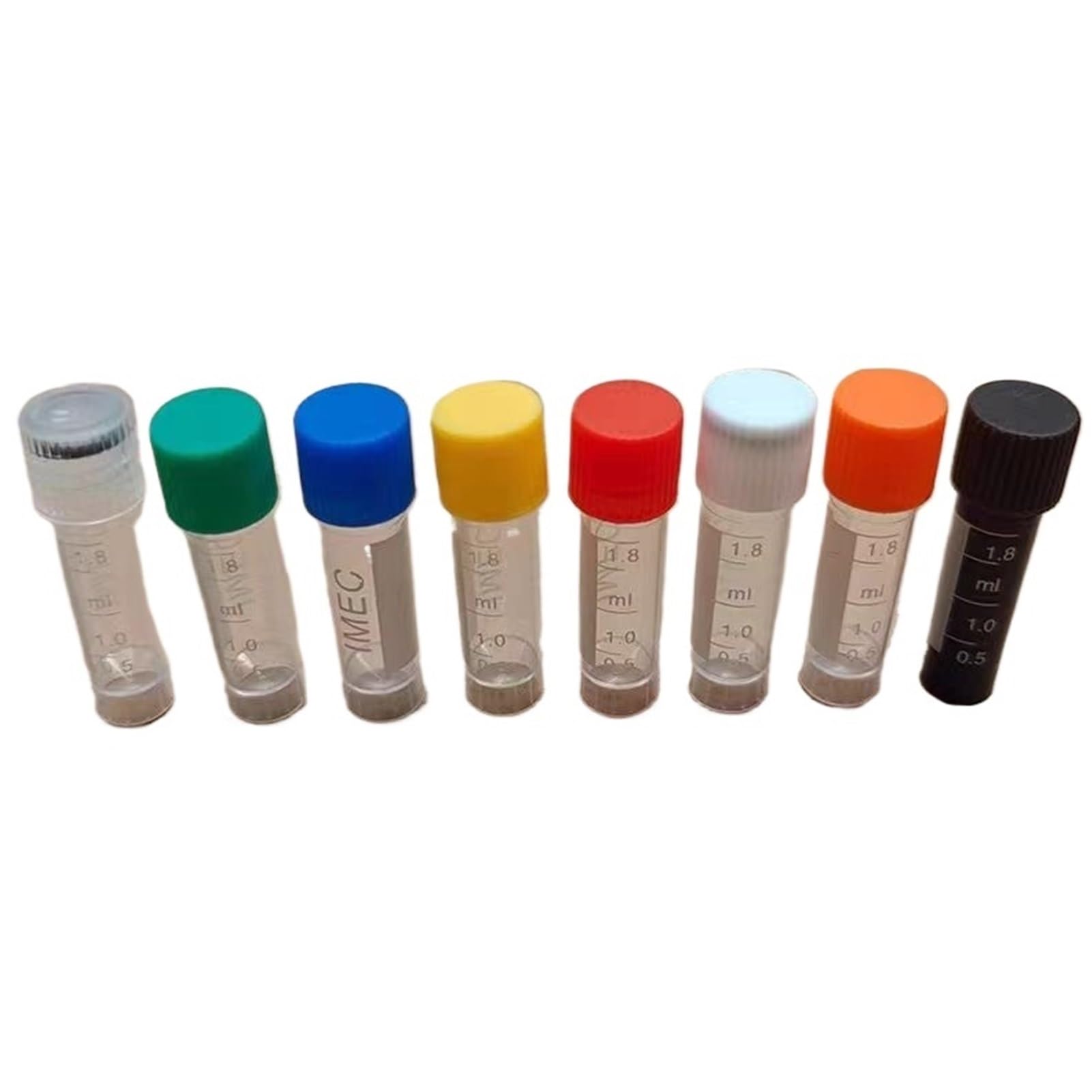 100/200/300/500/1,8 ml Kunststoff-Schraubmund-Gefrierrohr mit auslaufsicherer Unterlegscheibe, transparentes, graduiertes Kryoröhrchen, Reagenzien-Aufbewahrungsröhrchen(500pcs)