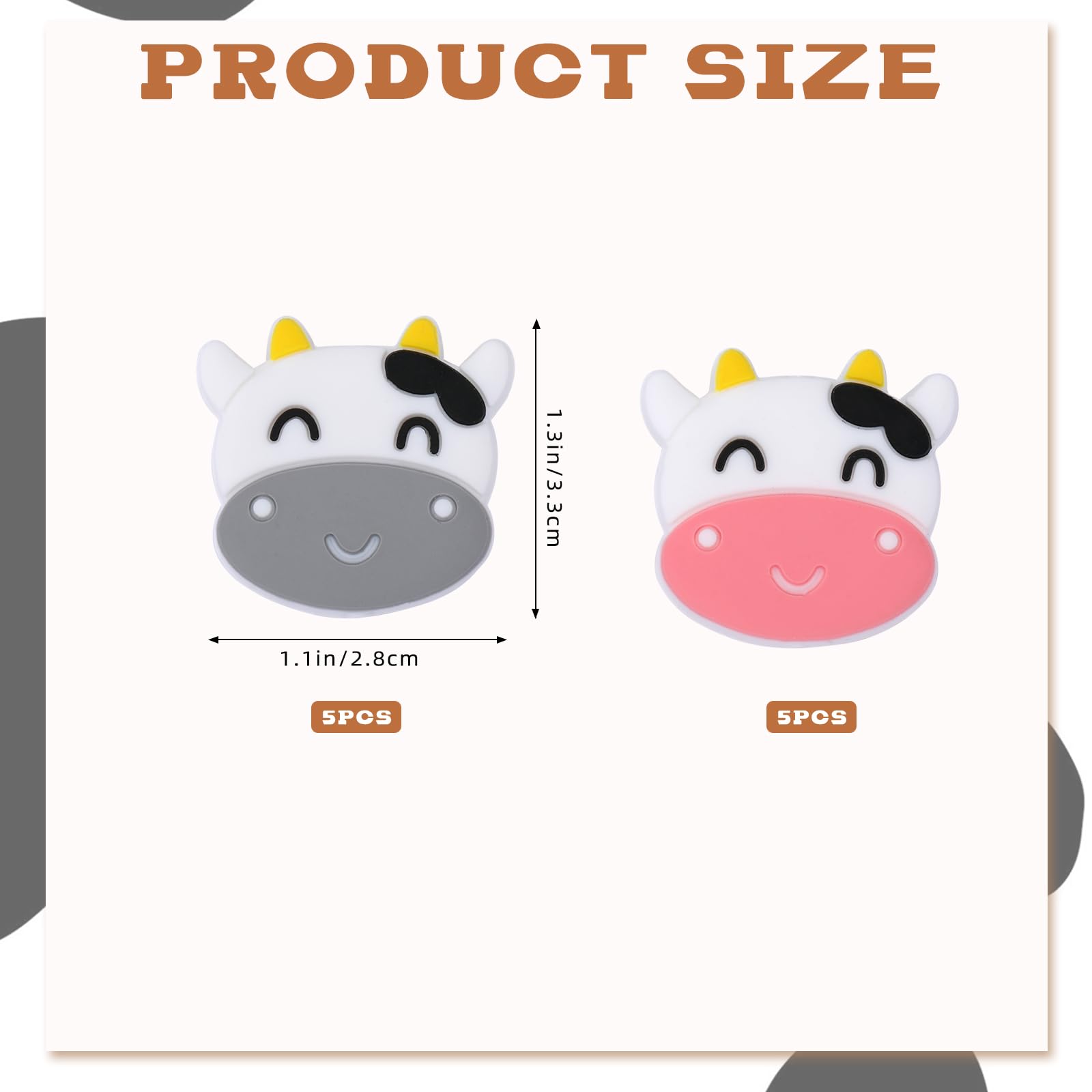 BEEFLYING 10pcs Knitting Needle Stoppers Cow Shape Knitting Needle Point Protectors Stitch End Caps for Knitting Supplies Accessories - Image 2