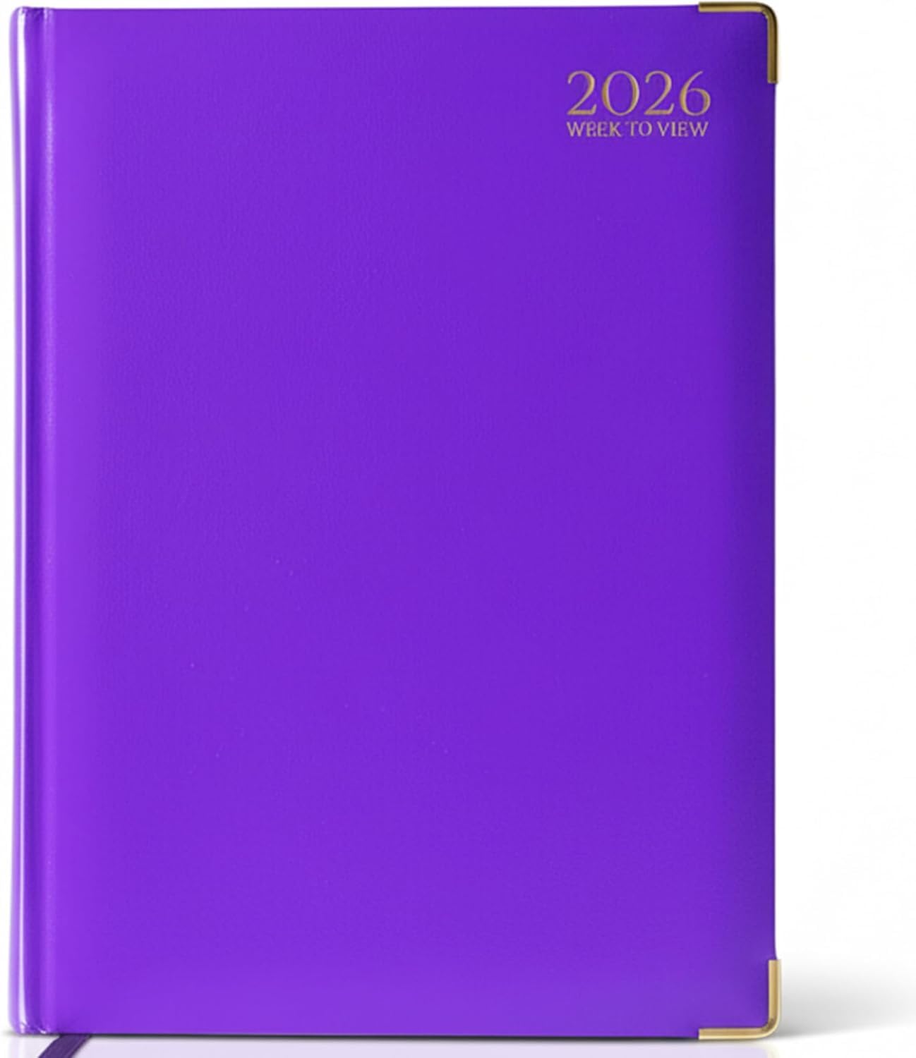 AIBULO 2026 Purple A4 Week-To-View Diary 5-Pack, Hardback Weekly Planner & Appointment Organiser with UK Holidays