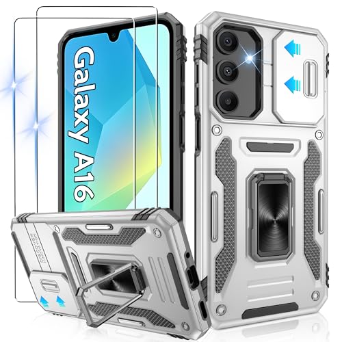 Coque pour Galaxy-A16 5G antichoc munie d'un protège-caméra coulissant