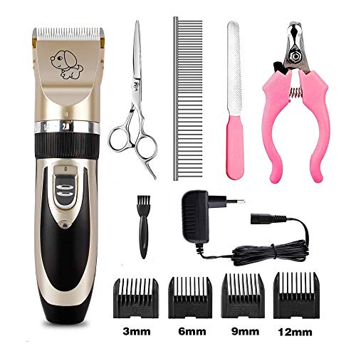 BEIAOSU Tondeuse pour animaux sans fil rechargeable avec accessoires