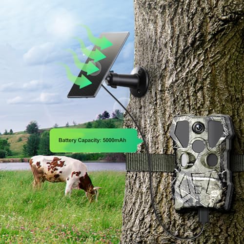 Trail Cameras Solar Panel, 12V Output Solar Panel Kit with 5000 mAh Rechargeable Lithium Battery, Solar Battery Charger for Hunting Game Camera - Image 4