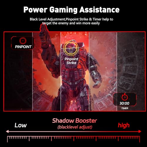 Image of 24 Inch FHD IPS Gaming Monitor, 180Hz, 1ms, HDMI VGA Ports VESA Compatible, Tilt Adjustable, Borderless Design, Multi-Screen Capability, AMD FreeSync & G-Sync Compatible, Build-in Speakers