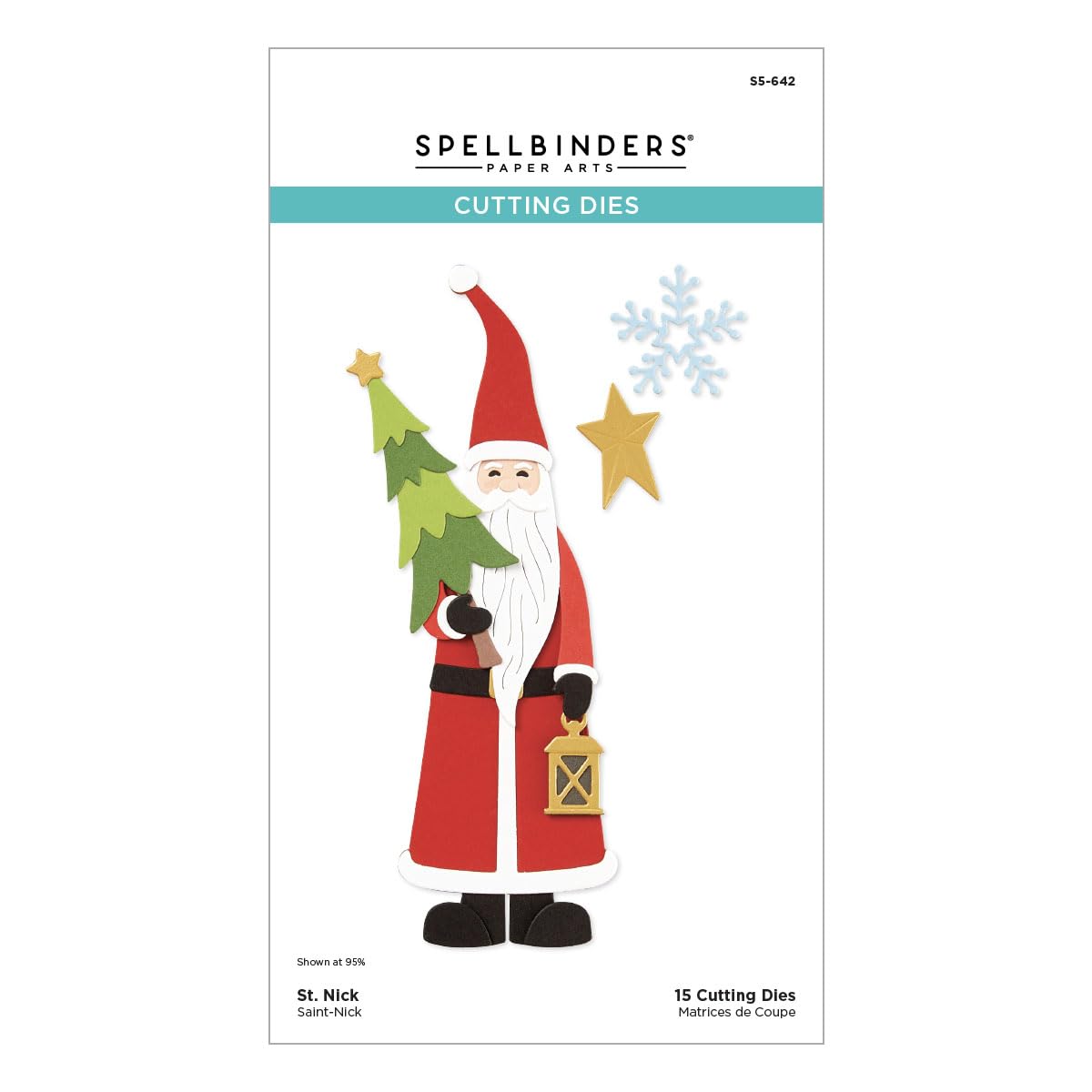 Spellbinders S5-642 St. Nick Etched Dies from The Home for The Holidays Collection