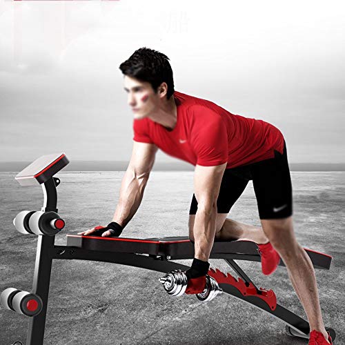Image of Small Dumbbell Dumbbell Bench, Aids Birds Dumbbell Bench Stool Stool Fitness Chairs with Leg Extension Device Fitness Dumbbell