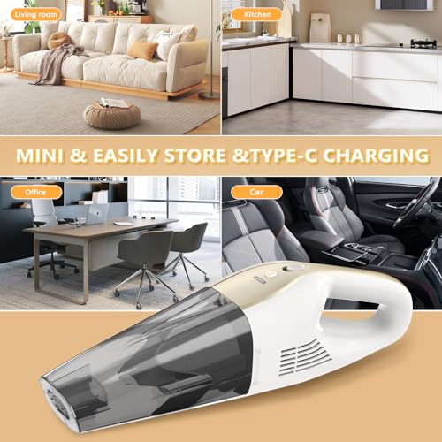 image for MYUAKO 16000Pa 160W Handheld Car Cordless Vacuum Cleaner with LED Scre