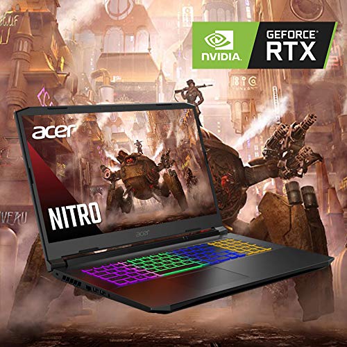 Acer Nitro 5 AN517-41-R0RZ Gaming Laptop, AMD Ryzen 7 5800H (8-Core) | NVIDIA GeForce RTX 3060 Laptop GPU | 17.3" FHD 144Hz IPS Display | 16GB DDR4 | 1TB NVMe SSD | WiFi 6 | Tastiera retroilluminata - Notebook - Immagine 2
