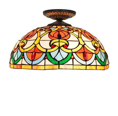 Plafond de balcon haut de gamme en vitrail et finition soignée
