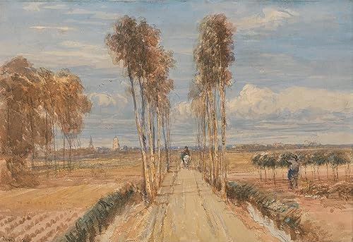 Peinture sur Toile Nordique l'Avenue du Peuplier Tableau Salon et Chambre 60x90