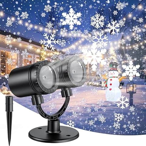 MuliVid 2025 Double Head Snowflake Projector Light Cover