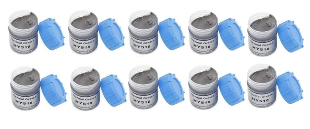 TechyTech Pack of 10 Grey Heat Sink Compound Thermal Silicone Conductive Grease Paste for PC CPU GPU Chipset