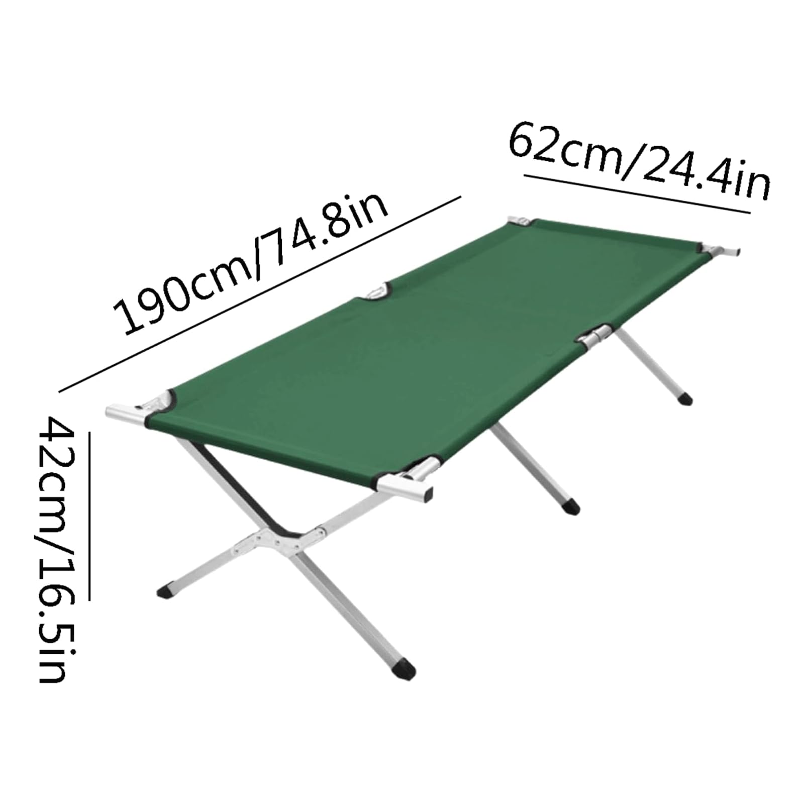 Kampeerbedjes voor volwassenen Oxford stoffen aluminiumlegering Opvouwbaar campingbed Ademend logeerbed of tuinloungestoel