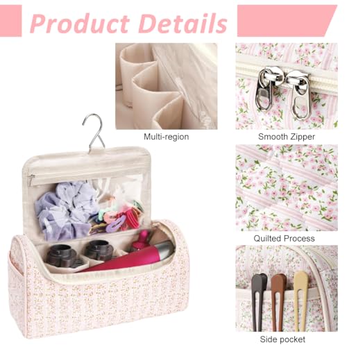 Image of MAYCREATE Hair Dryer Accessories Organizer Bag, Dyson Airwrap Complete Styler and Attachments, Cotton Portable Travel Organizer with Zipper Pouch and Multiple Compartments