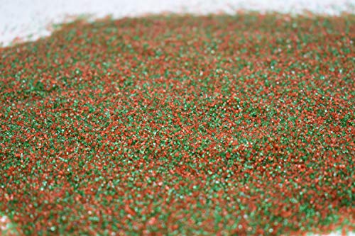 Red and Green Sanding Sugar - 8 oz Resealable Stand Up Candy Bag -Christmas Themed Sanding Sugar for Baking and Decorating - Topping for Desserts and Snacks
