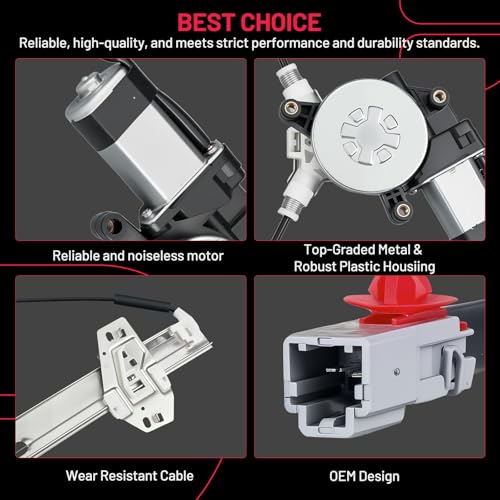 Image of BDFHYK 741-735 Power Window Regulator with Motor Front Right Compatible with Honda Civic 1996-2000