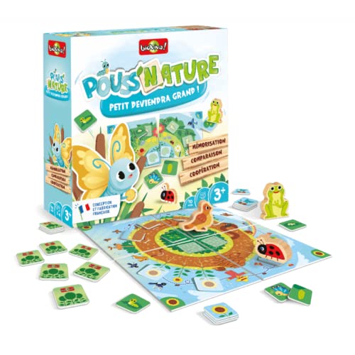 BIOVIVA - Pouss'Nature - Jeux de société ludique pour enfant dès 3 ans - 1 à 4 joueurs - 400213