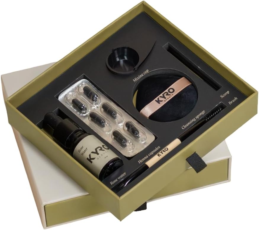 Henna Brow Kit, DIY Eyebrow Paint for Brows on Fleek, Henna Colour Powder for Natural Eyebrow Coloring, Perfect for Girls Evening, Gift, Tinting Kit for Professional Salon (Light Brown)