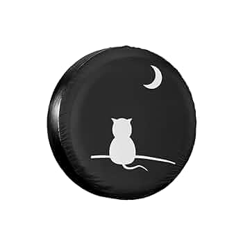 Amazon.co.jp: 黒猫 ねこ 猫柄 かわいい ネコ柄 車用 タイヤ