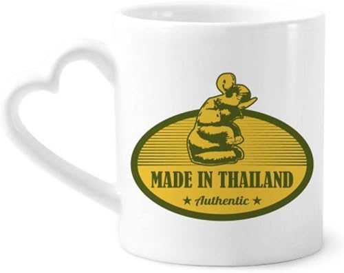 Cultura tailandesa de la aduana hecha en Tailandia Taza de café de cerámica Drinkware Glass Heart Cup