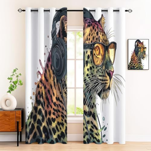 Lot de 2 rideaux occultants à oeillets thermiques bruns