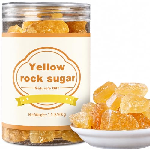 DGYLHBJ Yellow Rock Sugar Large Crystal 500g