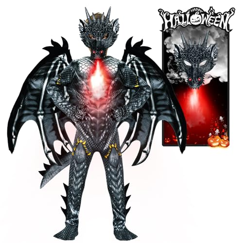 Disfraz completo de dragón para niños talla L miniatura 1