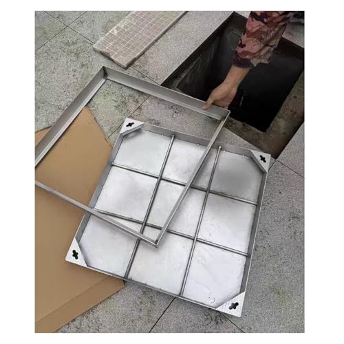 Couvercle de fosse septique dissimulé en inox pour une terrasse esthétique