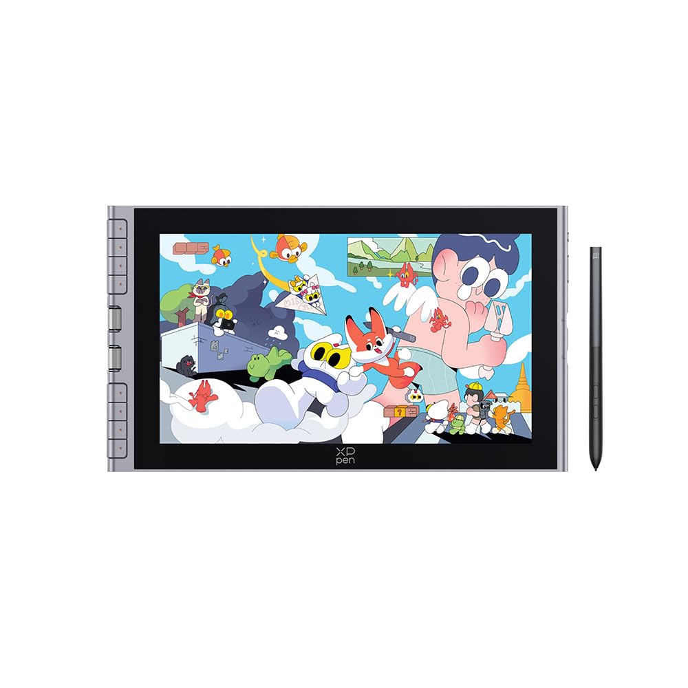 XPPen Artist 12 3rd tavoletta grafica con schermo, 8 tasti rapidi, 99% sRGB, colore a 8 bit, penna X4 con 16.384 livelli di pressione, compatibile con Windows, Mac, Linux e Android, Rosa