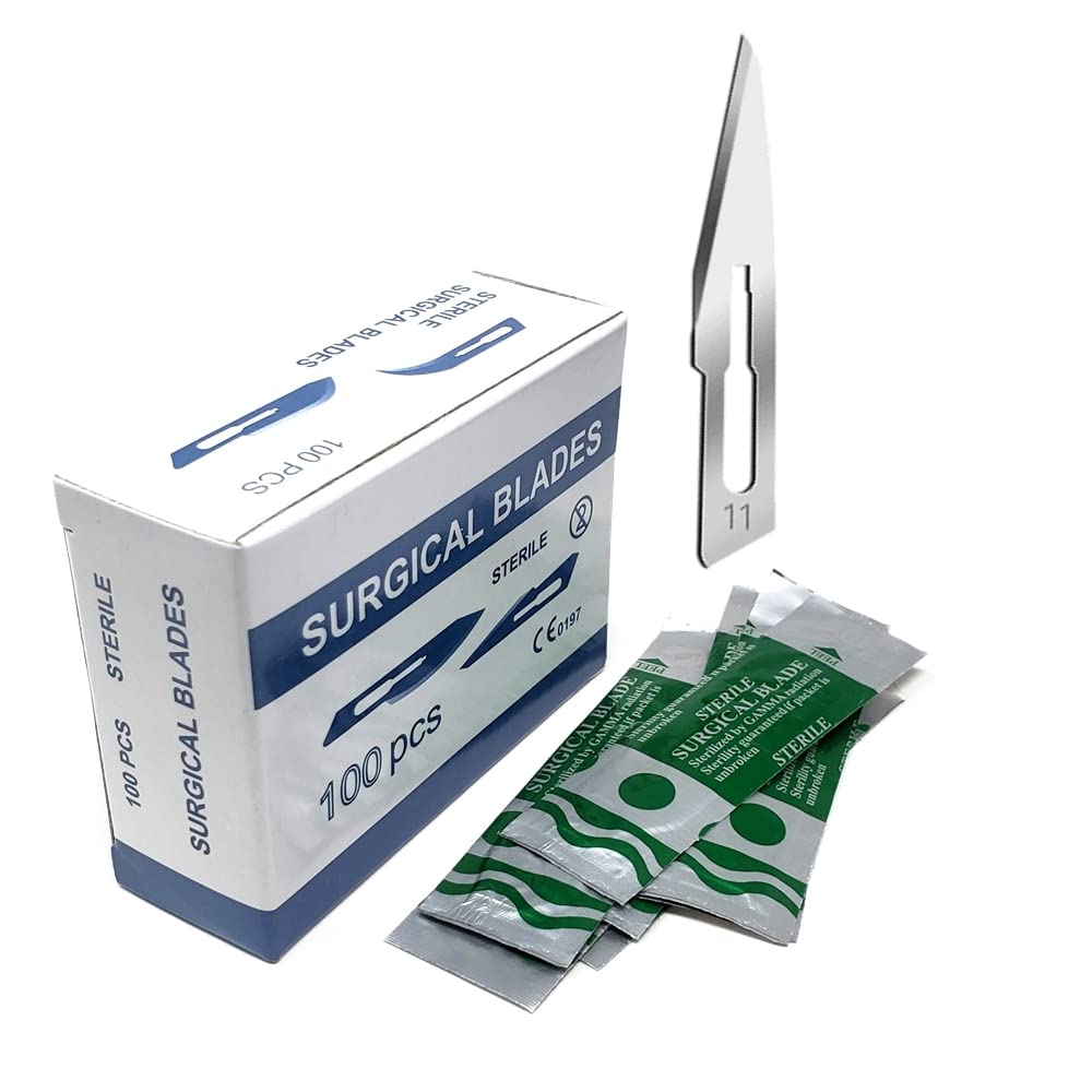 Scalpel Blades - 100 Sterile Carbon Steel -11