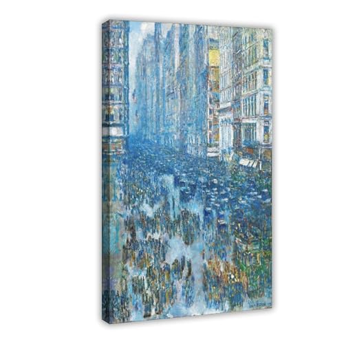 Toile d'art Fifth Avenue Frederick Childe Hassam cadre inclus pour mur sans trou