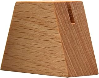 MISETA Natural Wooden Rings Display Stand Geometric Shape Jewelry Holder Wood Rings Storage Shelf (Color : Style a)