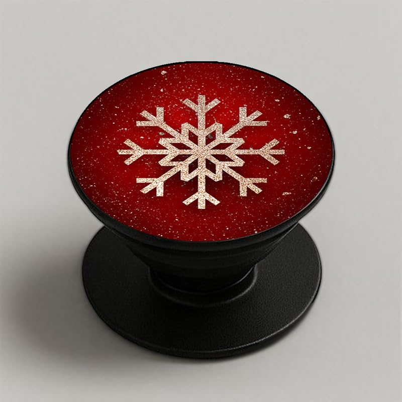 Image of Phone Case Holder | Expanding Kickstand, Mobile Phone Hold Grip for iPhone, Samsung, OnePlus & All Smartphones - Mandala (Red)