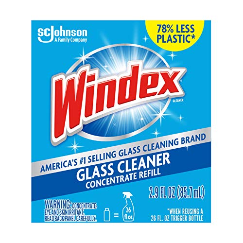 Windex Glass Cleaner Concentrate, Two 2.9 Ounce Concentrated Refill Bottles #TOP2