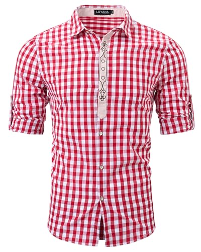 Chemise bavaroise LUYANA vêtement traditionnel homme manches longues Oktoberfest