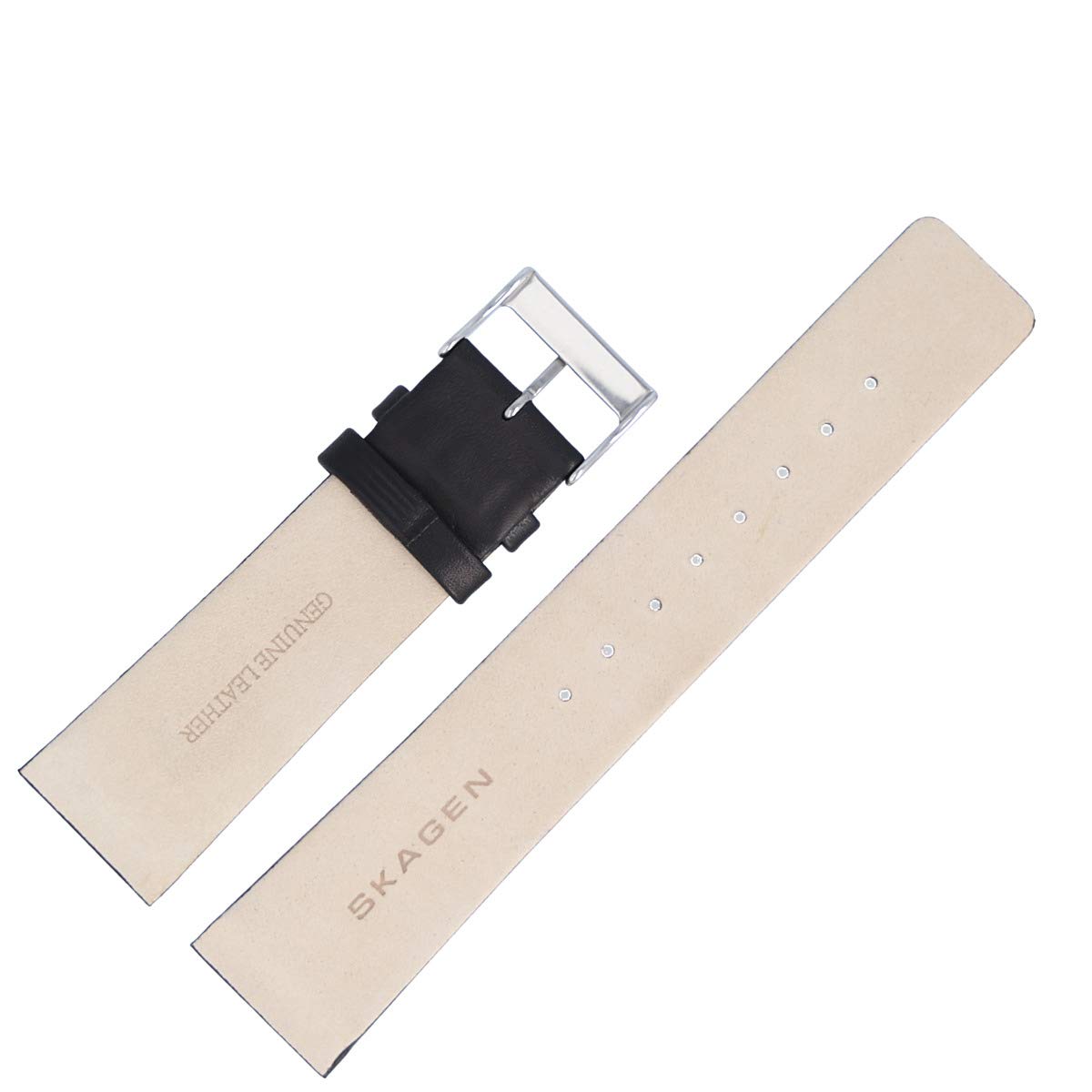 Skagen Cinturino Per Orologio 22mm Pelle Nero Pelle Liscia Xl - 233xxlb / 233xxl