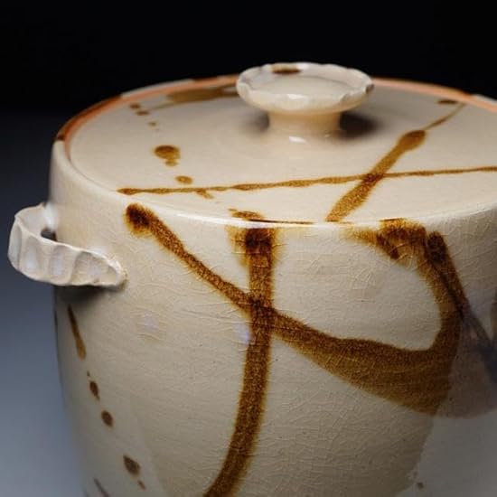 寒川義嵩 古曽部焼 仁清写流釉水指 共箱 茶道具 大阪 高槻