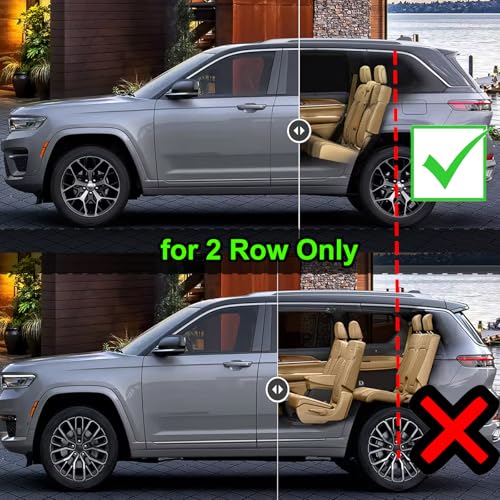 Image of Cargo Cover for 2022-2024 2025 2026 Jeep Grand Cherokee Accessories(2 Row; WL) 4XE,Carbon Fiber Look Retractable Storage Tonneau Luggage Security Shield Shade Privacy Trunk Cover