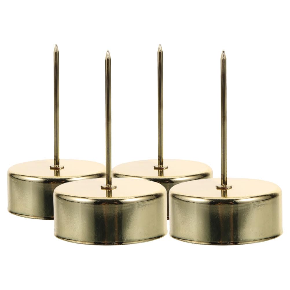 SOLUSTRE 4Pcs Metal Candle Spike Holders Iron Candle Cup with Spike for Cake Decoration for Party Favors and Dining Table Centerpiece