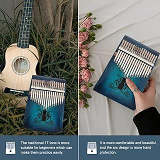 BIENKA Kalimba Thumb Piano 17 Keys: Portable Mbira Finger Piano avec Tuning Hammer Professional Thumb Piano Piano – Image 7